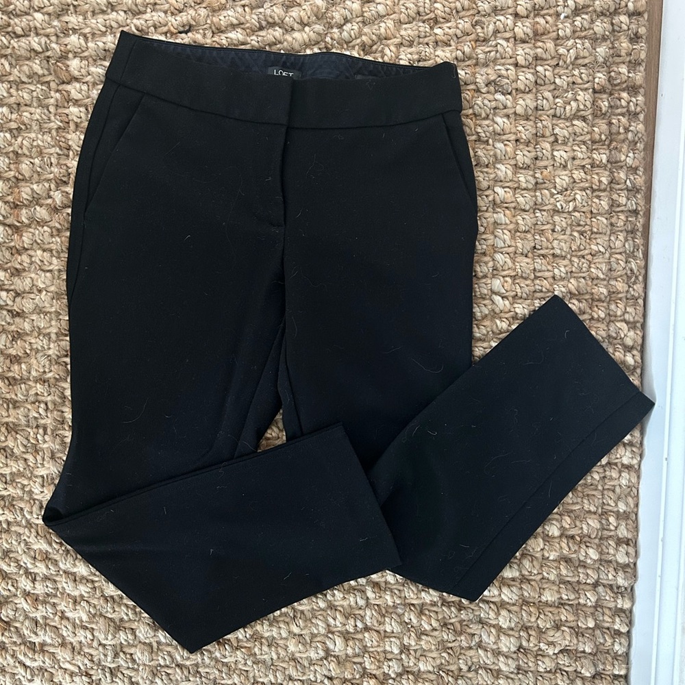 LOFT Women's Black Julie Ankle Pants